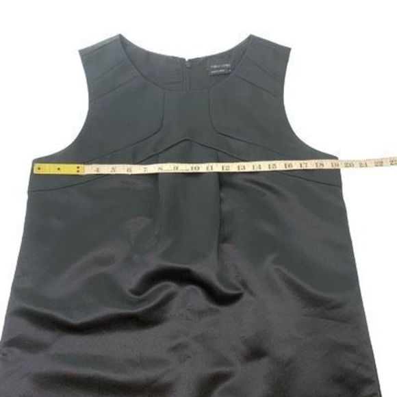Maxandcleo Women’s Sz 12. Black Polyester Lined Sleeveless Zipper Shift Dress - Picture 10 of 12
